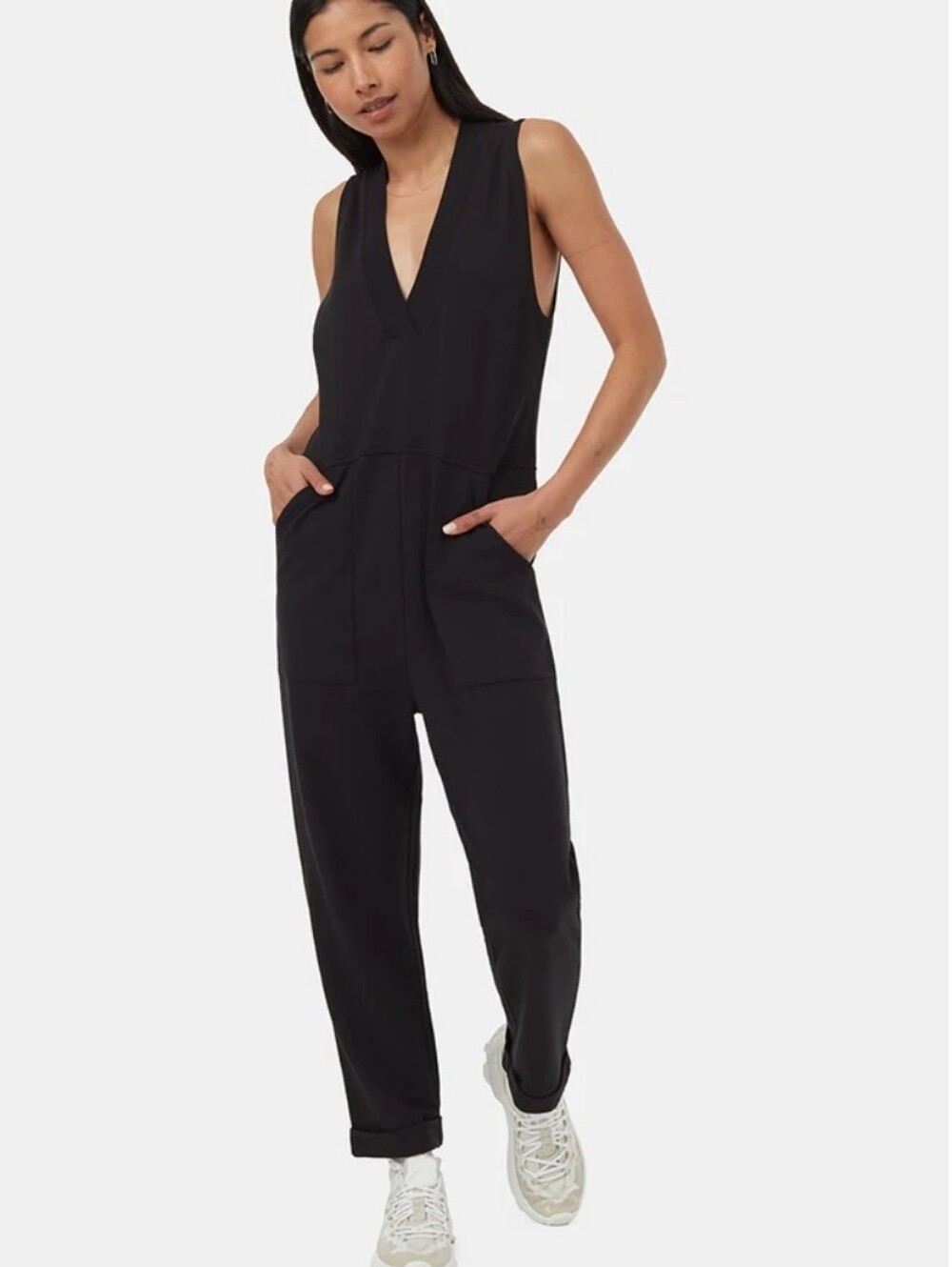 TenTree Soft Terry Light Sleeveless V-Neck Jumpsuit Size Med Sustainable